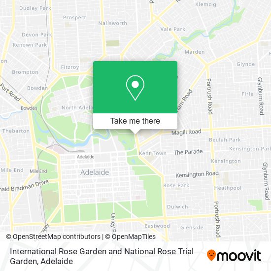 International Rose Garden and National Rose Trial Garden map