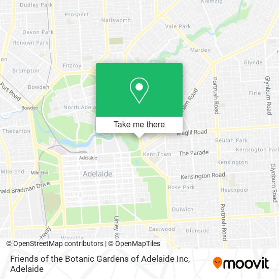 Mapa Friends of the Botanic Gardens of Adelaide Inc