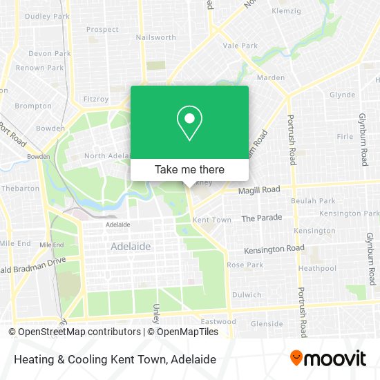 Heating & Cooling Kent Town map