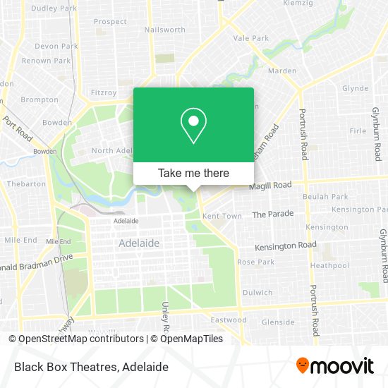 Black Box Theatres map