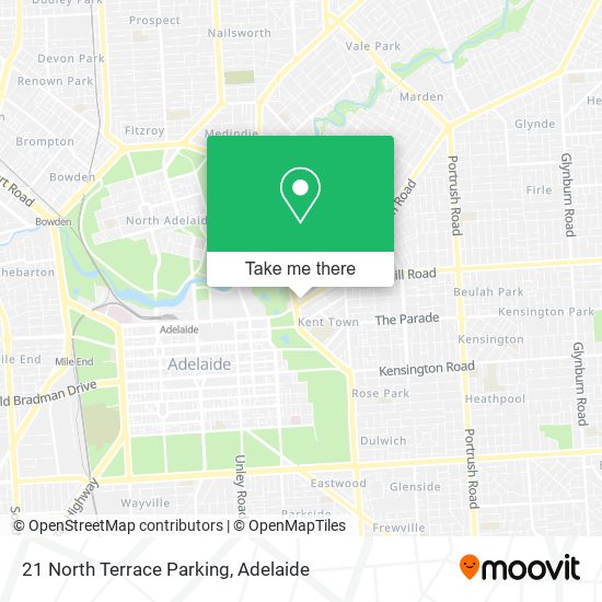 21 North Terrace Parking map