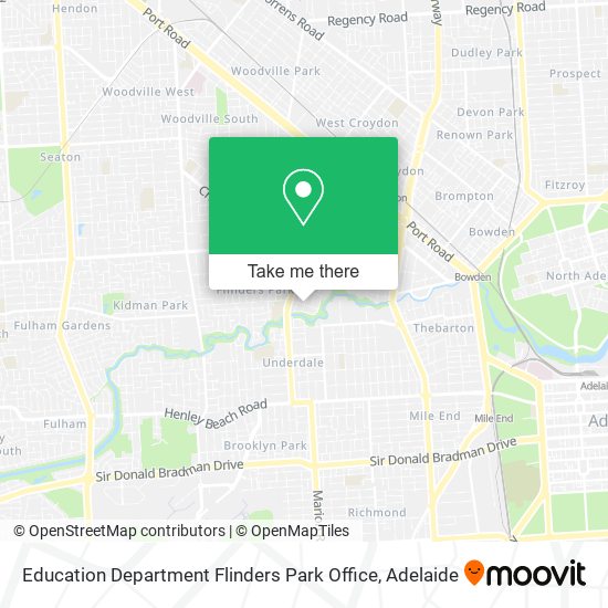 Education Department Flinders Park Office map