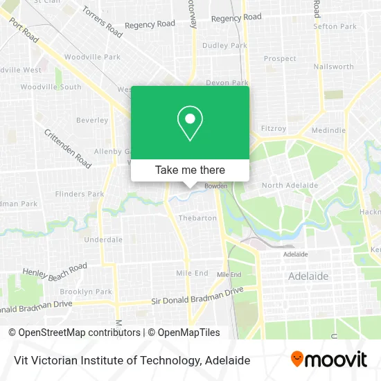 Mapa Vit Victorian Institute of Technology