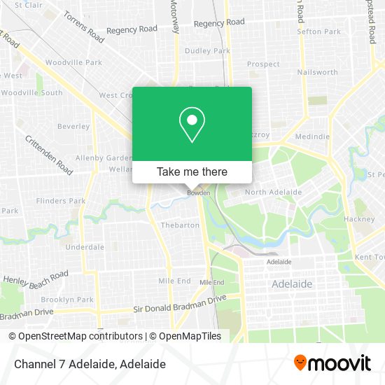 Mapa Channel 7 Adelaide