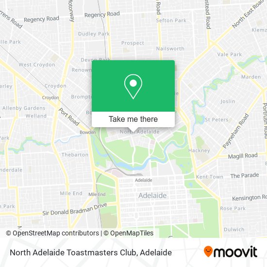Mapa North Adelaide Toastmasters Club