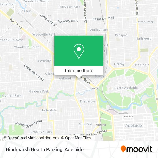 Mapa Hindmarsh Health Parking