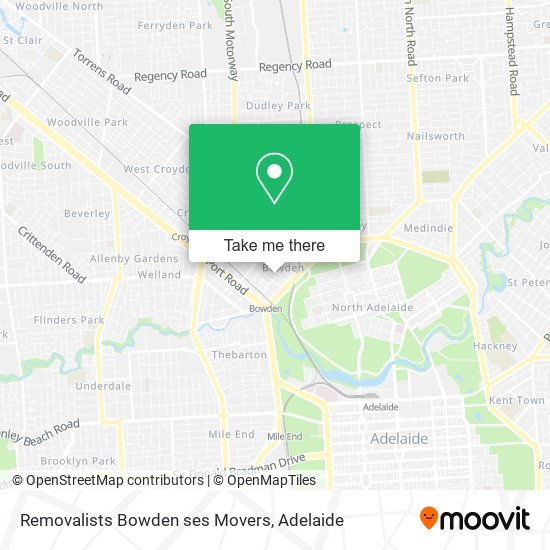 Mapa Removalists Bowden ses Movers