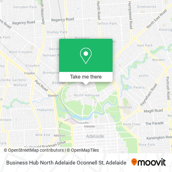 Mapa Business Hub North Adelaide Oconnell St