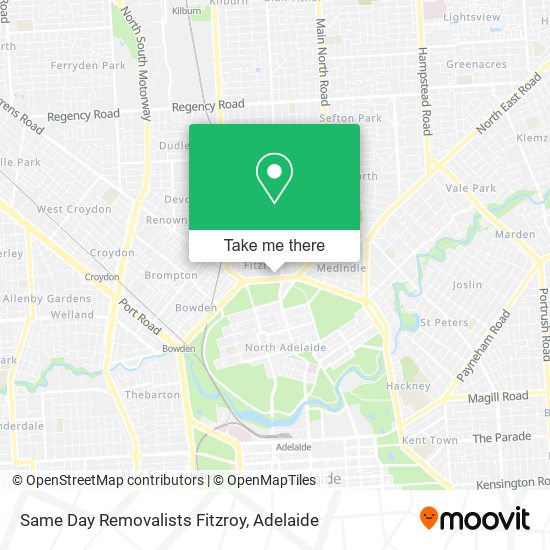 Same Day Removalists Fitzroy map