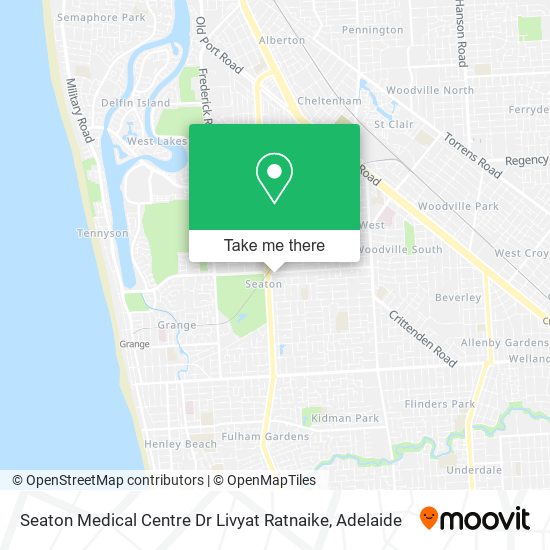 Mapa Seaton Medical Centre Dr Livyat Ratnaike