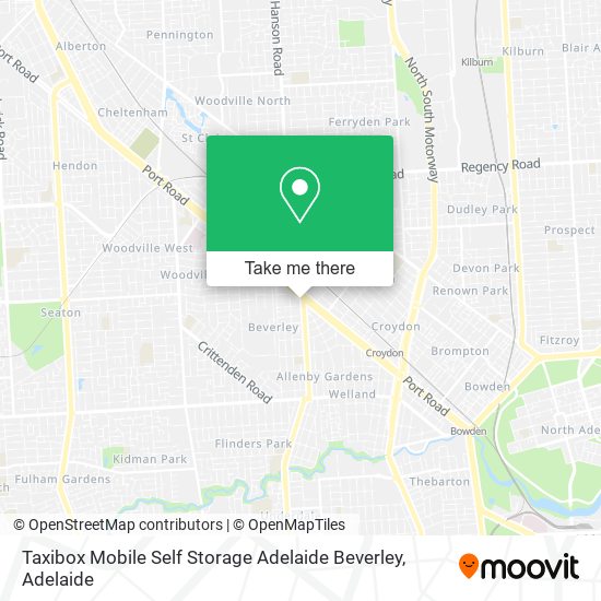 Mapa Taxibox Mobile Self Storage Adelaide Beverley