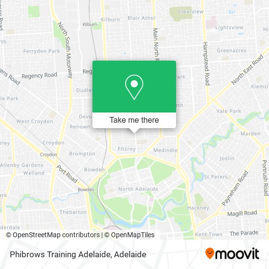 Phibrows Training Adelaide map