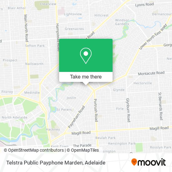 Mapa Telstra Public Payphone Marden