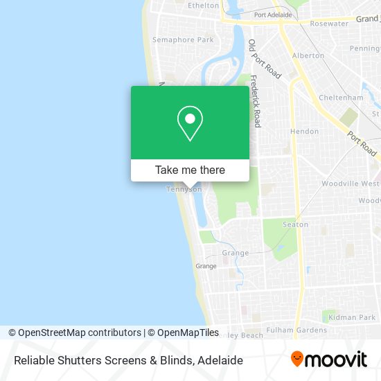 Reliable Shutters Screens & Blinds map