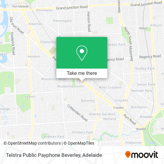 Telstra Public Payphone Beverley map