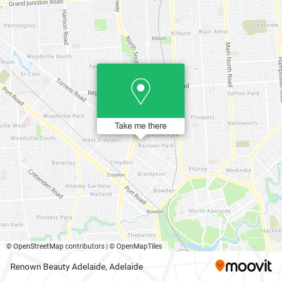 Mapa Renown Beauty Adelaide