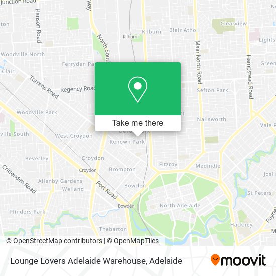 Lounge Lovers Adelaide Warehouse map