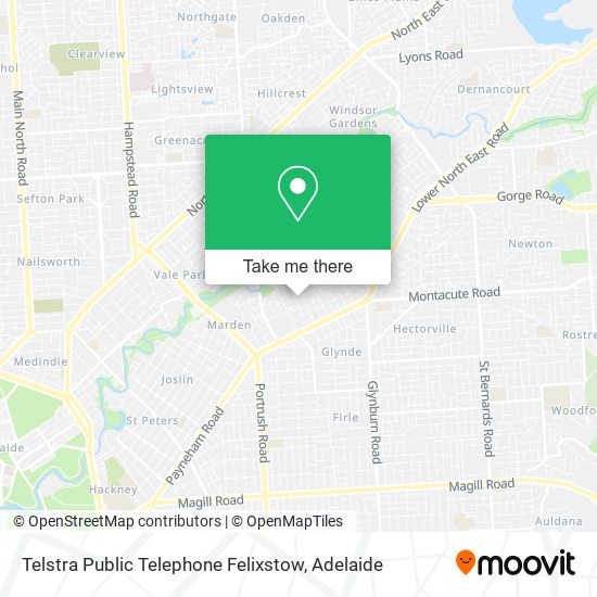 Telstra Public Telephone Felixstow map