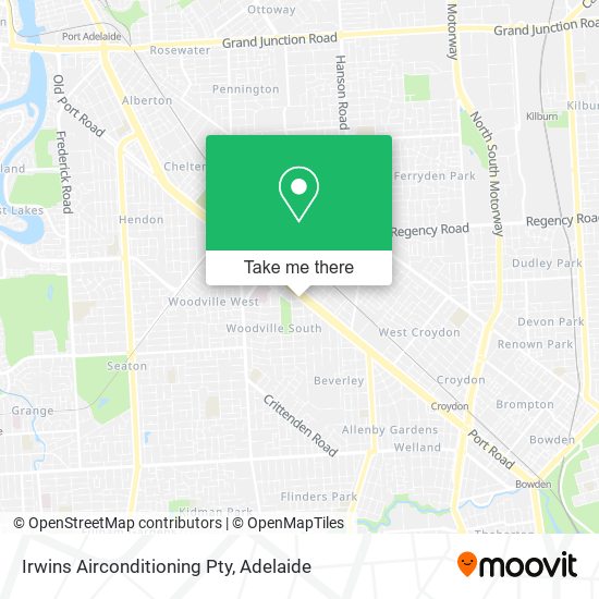 Irwins Airconditioning Pty map