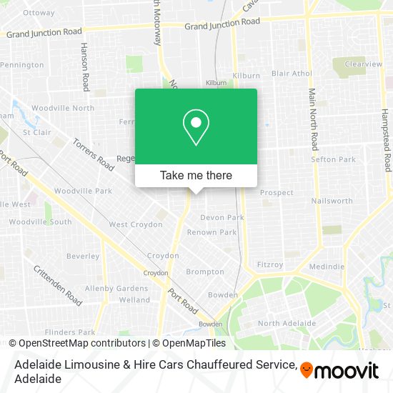 Adelaide Limousine & Hire Cars Chauffeured Service map