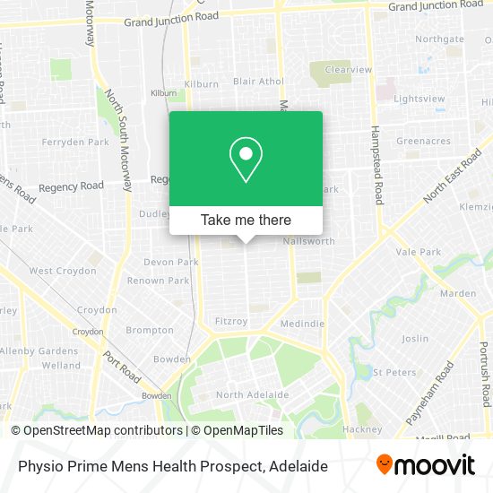 Physio Prime Mens Health Prospect map