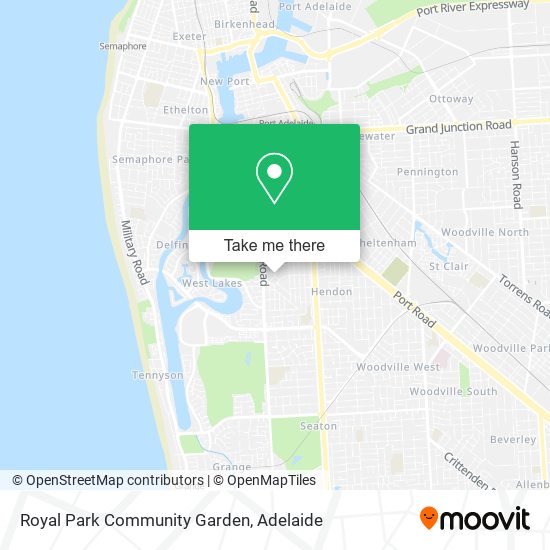 Royal Park Community Garden map