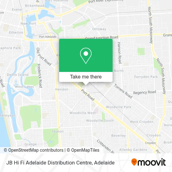 Mapa JB Hi Fi Adelaide Distribution Centre