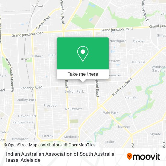 Indian Australian Association of South Australia Iaasa map