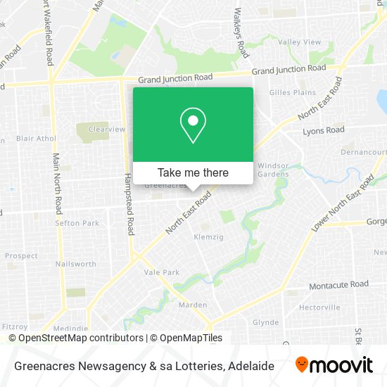 Greenacres Newsagency & sa Lotteries map