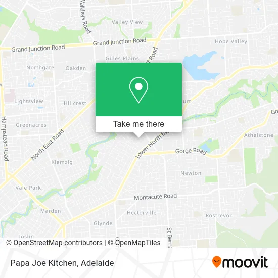 Mapa Papa Joe Kitchen