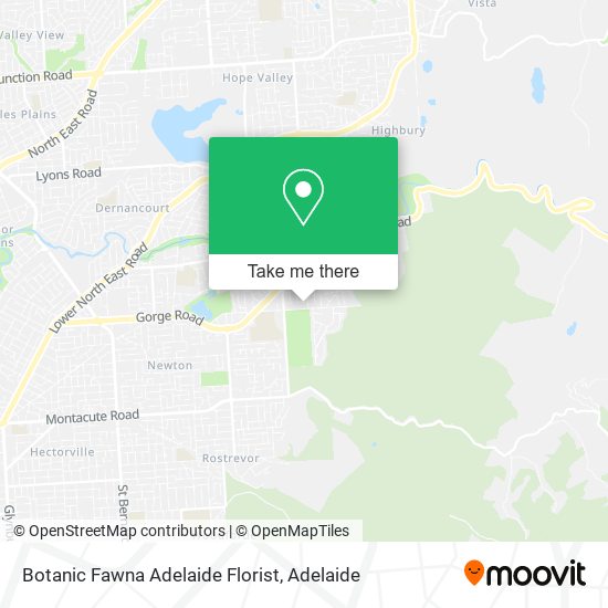 Mapa Botanic Fawna Adelaide Florist