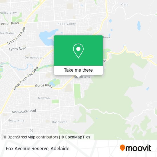 Mapa Fox Avenue Reserve