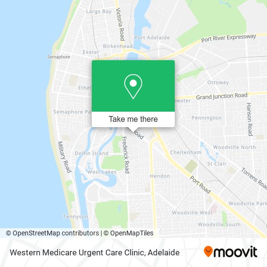 Mapa Western Medicare Urgent Care Clinic