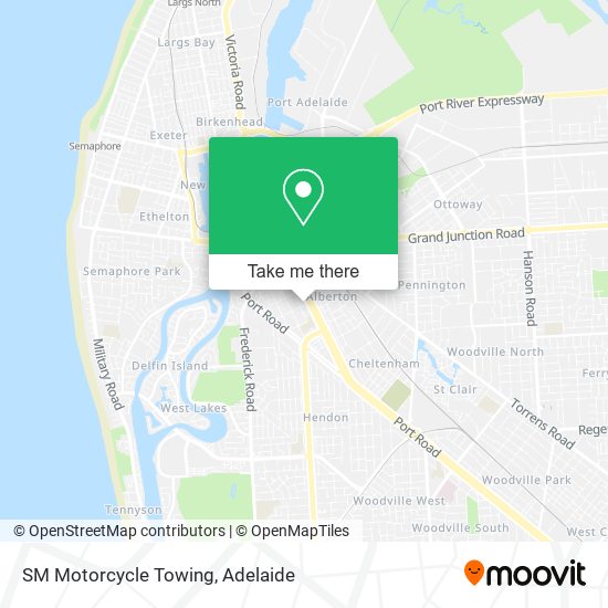 SM Motorcycle Towing map