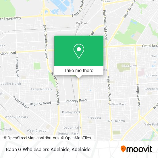 Baba G Wholesalers Adelaide map