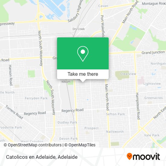 Mapa Catolicos en Adelaide