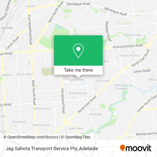 Mapa Jag Sahota Transport Service Pty