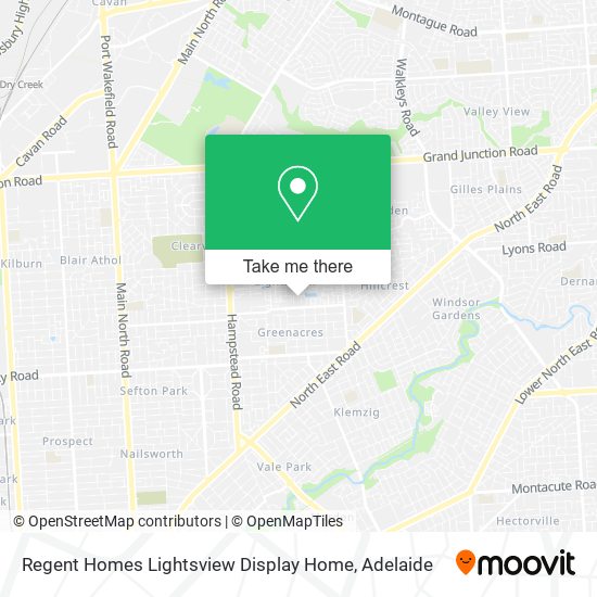 Regent Homes Lightsview Display Home map