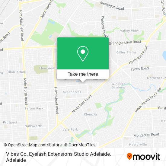 Vibes Co. Eyelash Extensions Studio Adelaide map