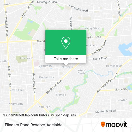 Flinders Road Reserve map