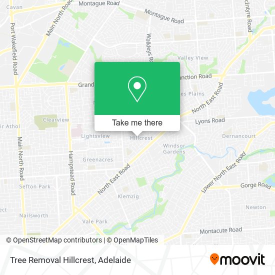 Mapa Tree Removal Hillcrest