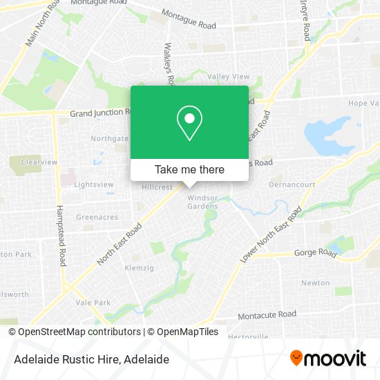 Adelaide Rustic Hire map