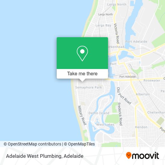 Adelaide West Plumbing map