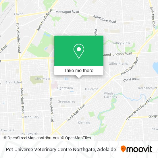 Mapa Pet Universe Veterinary Centre Northgate