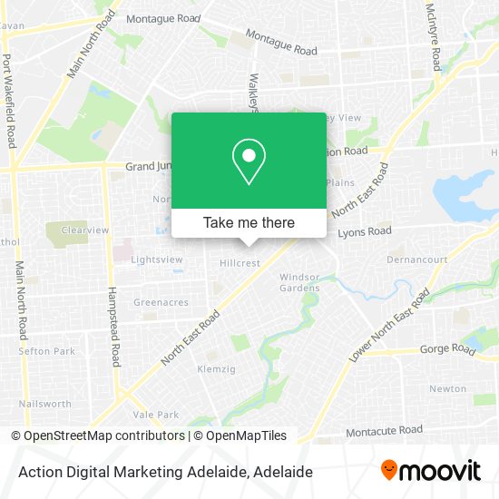 Action Digital Marketing Adelaide map