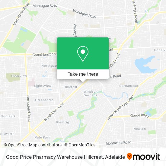 Mapa Good Price Pharmacy Warehouse Hillcrest