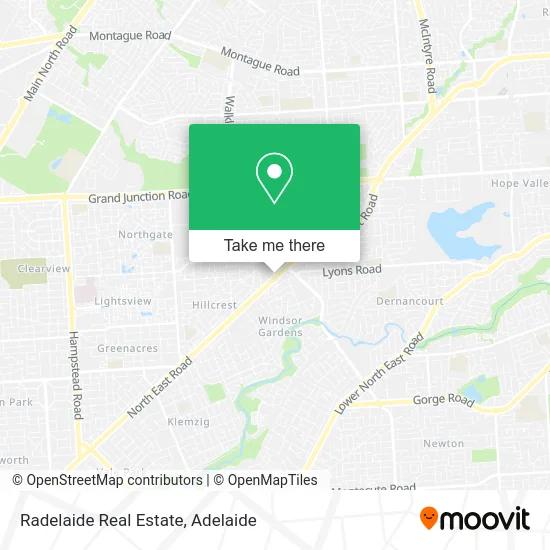 Mapa Radelaide Real Estate