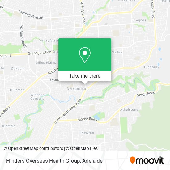 Mapa Flinders Overseas Health Group