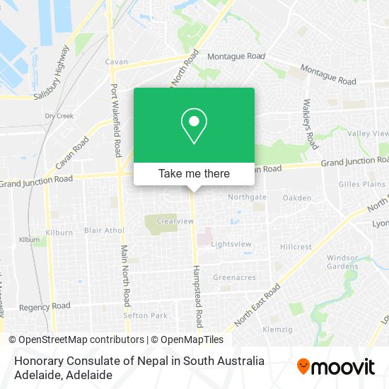 Honorary Consulate of Nepal in South Australia Adelaide map