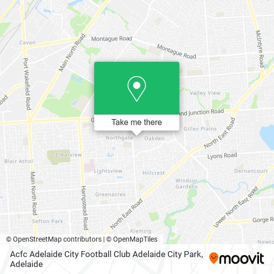 Mapa Acfc Adelaide City Football Club Adelaide City Park